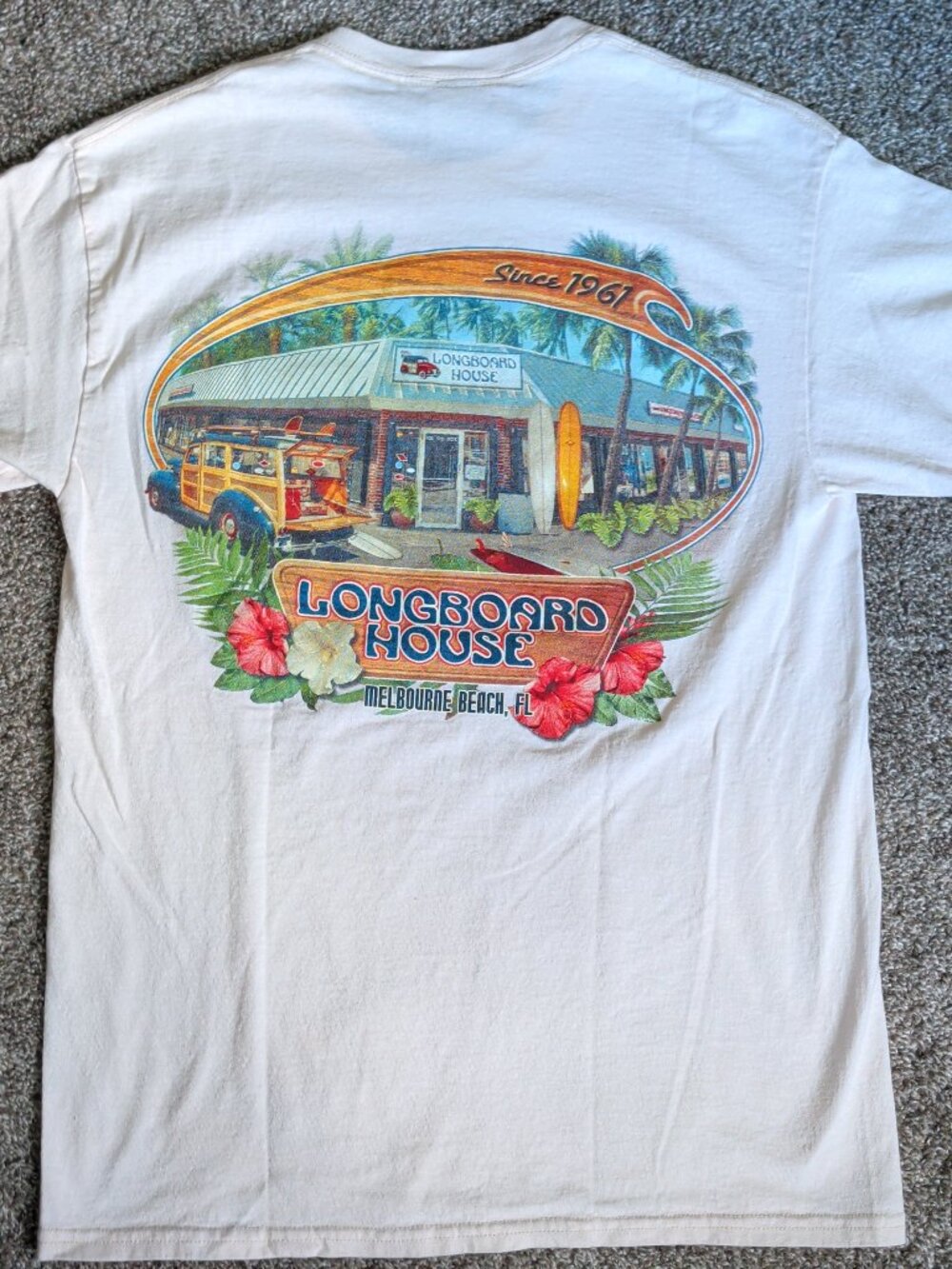 Longboard House Melbourne Beach Florida Cut Tag Medium/Large Short Sleeve